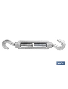 Pack of 25 zinc-coated hook-hook tensioners DIN 1480 M-8