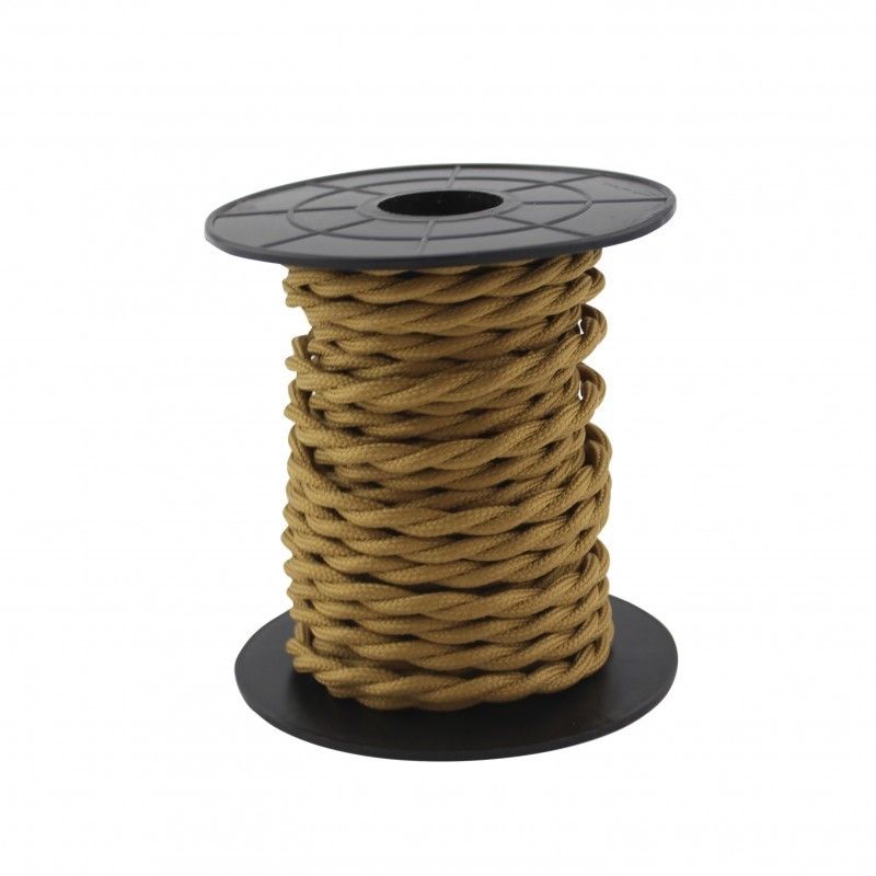Elektrische kabel textil 10 m 2x0.75mm twisted Braun GSC 3902983