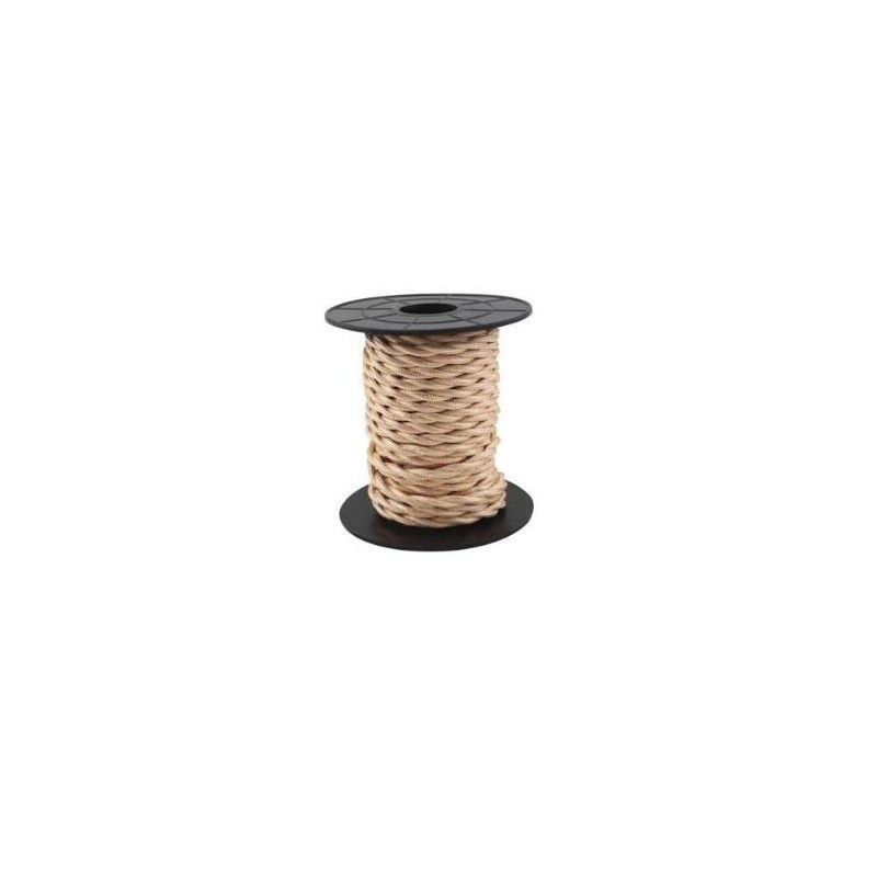 Elektrische kabel textil 10 m 2x0.75mm twisted hellbraun GSC 3902981
