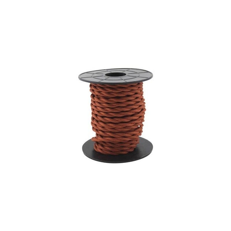 Cabo elétrico têxtil 10 metros 2x0,75mm trançado cobre GSC 3902985