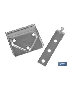 Pack de 50 unités support de placard zingué 53 mm 2