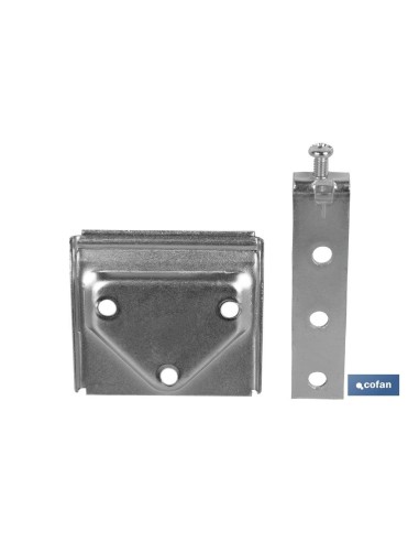 Pack de 50 unités support de placard zingué 53 mm