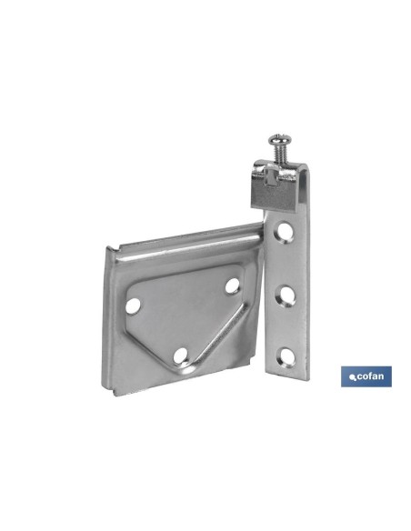 Pack de 50 unités support de placard zingué 53 mm
