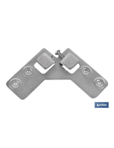 Confezione da 40 supporti angolari doppi zincati 59x59 mm