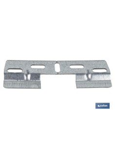 Pack 50 unidades placa colgador doble 130 mm con hueco 42 mm