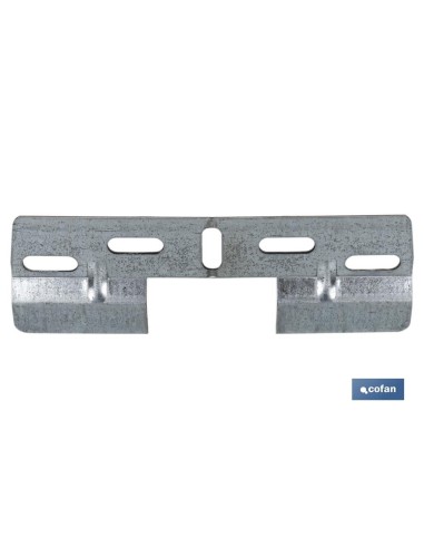 Pack 50 unidades placa colgador doble 130 mm con hueco 42 mm