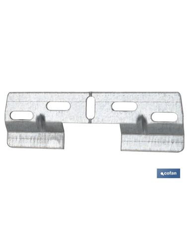 Pack 50 unidades placa colgador doble 130 mm con hueco 42 mm