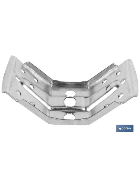 Pacote com 20 esquadras de mesa reforçadas 60 mm em aço galvanizado