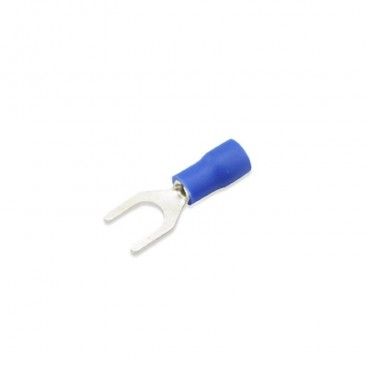 Garfo terminal isolado 6,5/2,5mm Azul 50 unidades