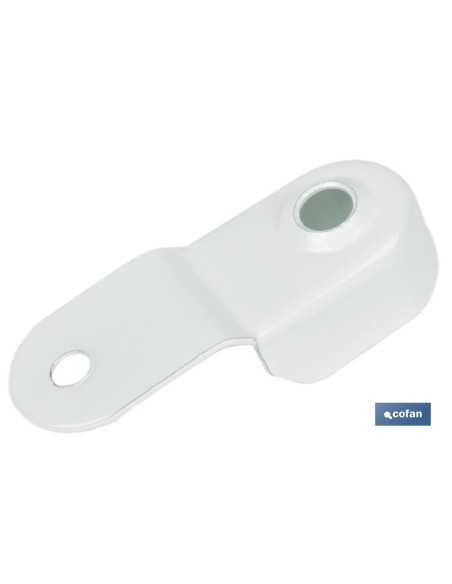 Pacco da 100 supporti per barra armadio bianca