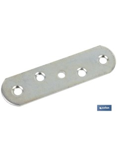 Piastra di giunzione metallica 35 x 15 mm, acciaio zincato, vendita unitaria