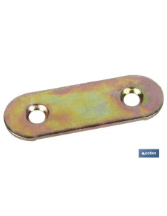 Pack mit 40 Verbindungplatten 55 x 17 mm aus verzinktem Stahl