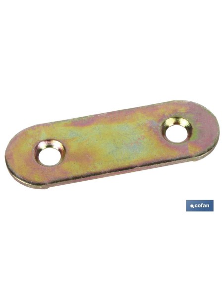 Confezione da 40 piastre di giunzione 75 x 20 mm acciaio zincato