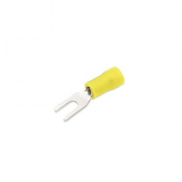 Terminal insulated fork 6,5/4-6mm Yellow 50 pcs 