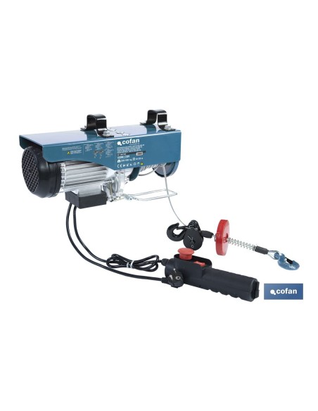 Palans électrique 1020 W 250/500 kg élévation 10/20 m