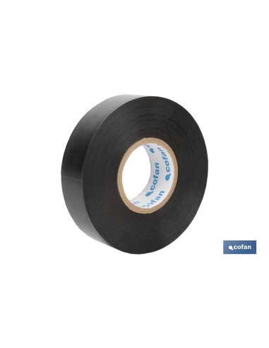 Pack de 10 unités de ruban isolant 180 microns noir 19mm x 20 mètres