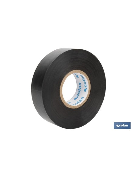 Pack de 10 unités de ruban isolant 180 microns noir 19mm x 20 mètres