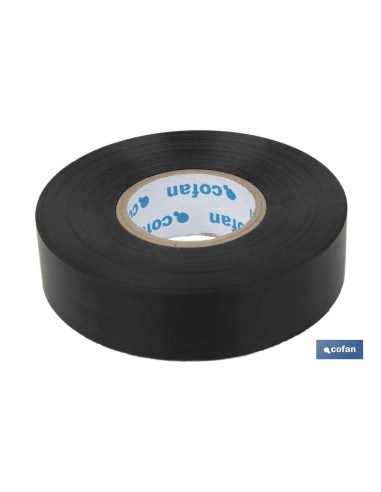 Pack de 10 unités de ruban isolant 180 microns noir 19mm x 20 mètres