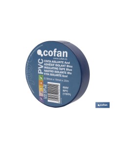 Pack mit 10 Einheiten blauer Isolierband 180 Mikron 19mm x 20 Meter 2