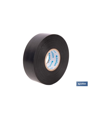 Pack of 8 units black insulating tape 180 microns 25 mm x 25 m