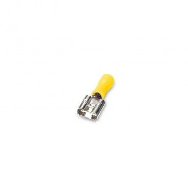 Terminal isolado plug-in fêmea plano 7,4/4-6mm Amarelo 50 un