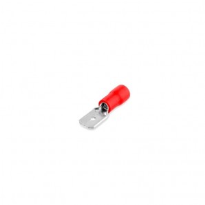 Terminal aislado enchufable macho plano 2,8/1,5mm Rojo 50 uds 