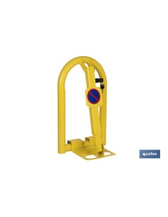 Verrou de parking jaune avec serrure intégrée 300x500 mm 2