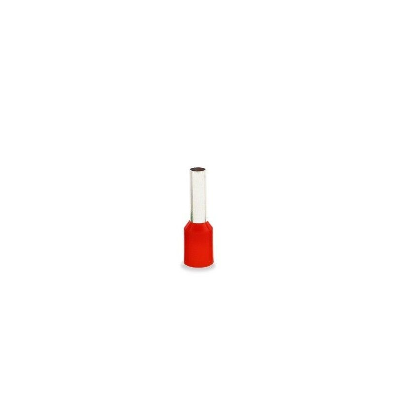 Seção de ponteiras isoladas 1mm Vermelho 50 unidades