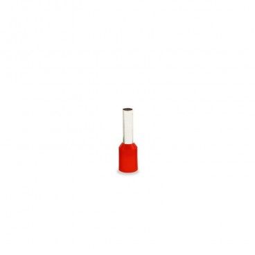 Seção de ponteiras isoladas 1mm Vermelho 50 unidades