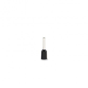 Seção de ponteiras isoladas 1,5mm Preto 50 unidades