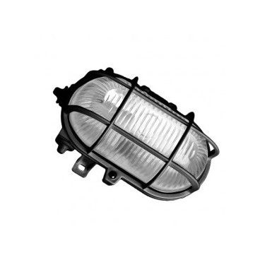 Apply oval plastic, E27 60W 230V Black