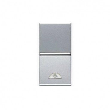 Pulsador estrecho campana PLATA Niessen Zenit N2104 PL