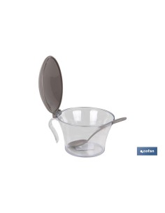 Pacote com 6 açucareiros 120ml modelo Albahaca cor pedra 2