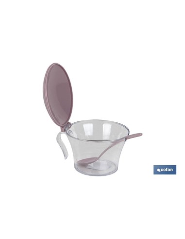 Pack of 6 sugar bowls 120ml model Albahaca light pink