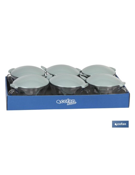 Pack of 6 120ml Sugar Bowls Albahaca Water Green