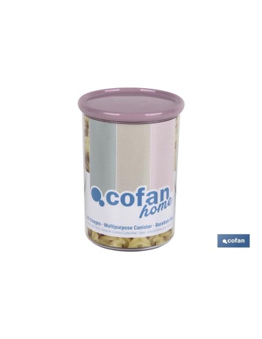 Pack 6 Einheiten Multi-Zweck-Gläser Albahaca Hellrosa 1L