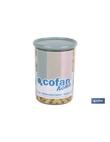 Pacchetto di 6 Barattoli Multiuso Basilico Verde Acqua 1L - 11x15cm