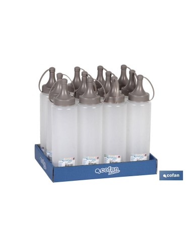 Pack mit 12 Albahaca Ölflaschen 250ml Steinfarbe