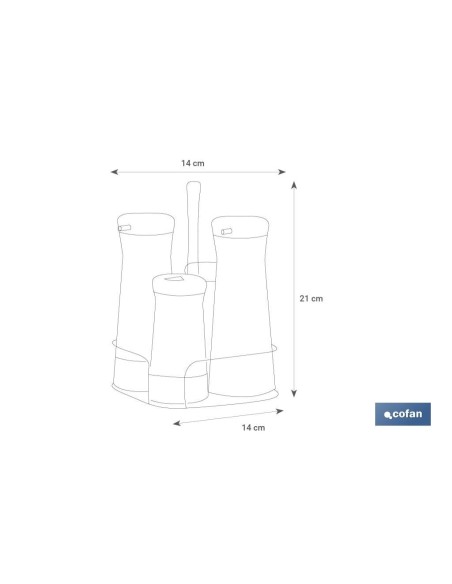 Beige Oil Set 230 ml and 120 ml with Stand