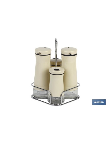 Beige Oil Set 230 ml and 120 ml with Stand