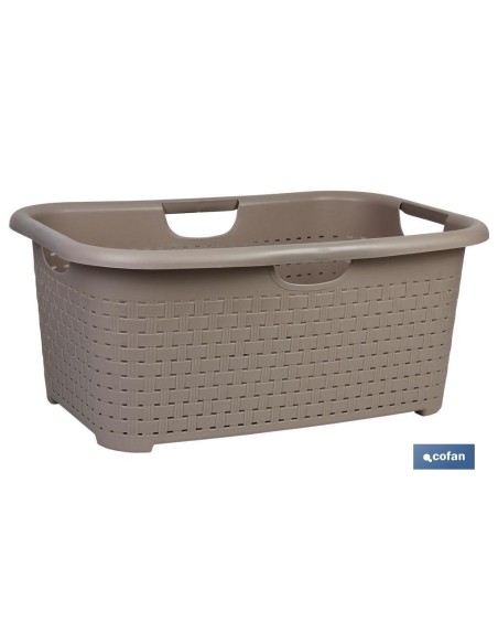 Pack 6 cestas multiusos gris 59 x 38 x 26 cm
