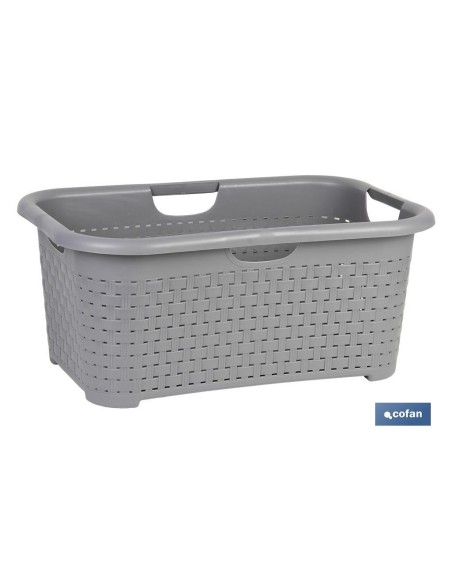 Pack of 6 Gray Multi-Purpose Baskets 59 x 38 x 26 cm