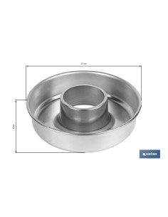 Pack 6 unidades molde rosca aluminio 21 cm
