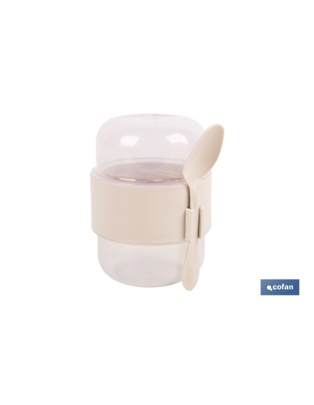 Set de 3 recipientes con tapa y cuchara 200ml+200ml