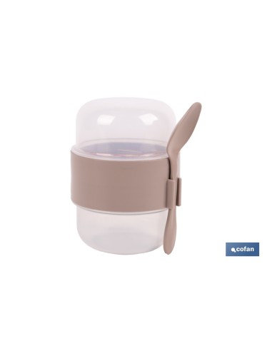 Set de 3 recipientes con tapa y cuchara 200ml+200ml