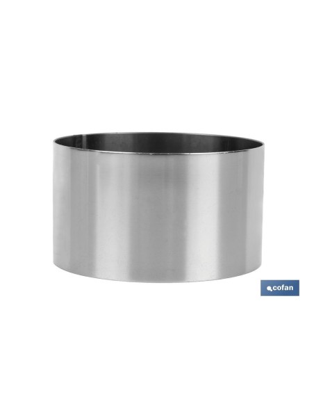 Moule rond en acier inoxydable 8 x 4,5 cm