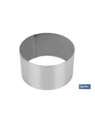 Moule rond en acier inoxydable 8 x 4,5 cm