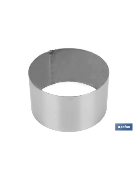 Moule rond en acier inoxydable 8 x 4,5 cm