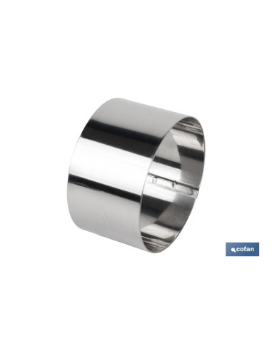 Moule rond en acier inoxydable 8 x 4,5 cm