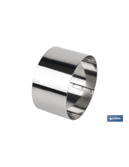 Moule rond en acier inoxydable 8 x 4,5 cm